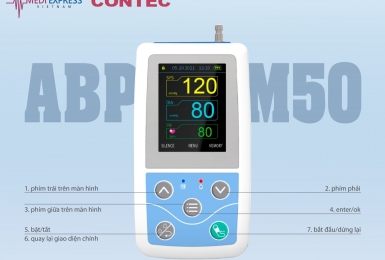 Theo dõi huyết áp liên tục với máy đo huyết áp Contec 24h ABPM50
