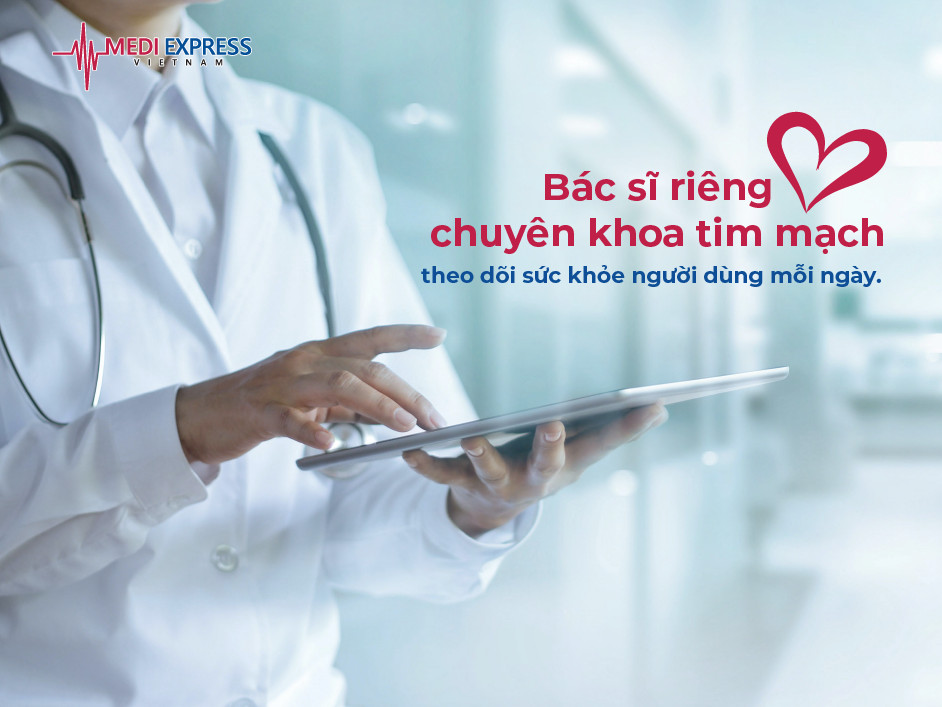 Mediexpress Việt Nam kết nối người dùng CardiacSense với bác sĩ chuyên khoa.