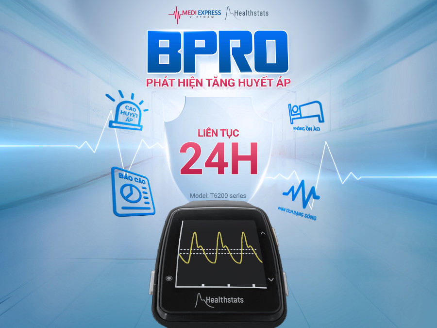 Đồng hồ theo dõi huyết áp lưu động 24h BPro